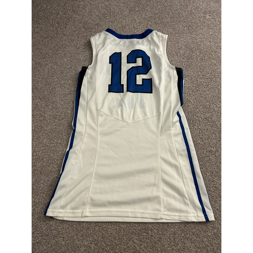 Nike Boys Town Basketball Jersey Mens Small White Blue #12‎ Excellent Sleeveless - Picture 2 of 7